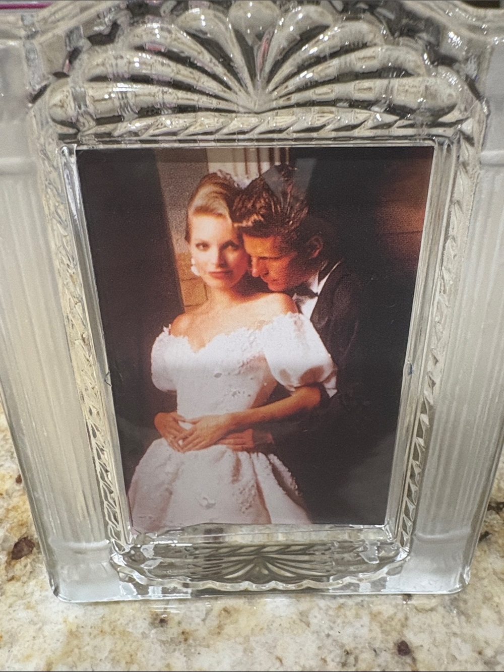 Mikasa Clear Glass Picture Frame with Silver Accents